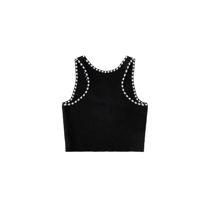 Chrome Hearts Cross-print Cropped Knit Tank Top - SHENGLI ROAD MARKET