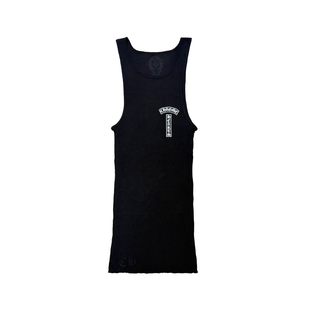 Chrome Hearts Cross T-Bar Black Rib Tank Top - SRM Black / XL Chrome Hearts Cross T-Bar Black Rib Tank Top - SRM Black / XL