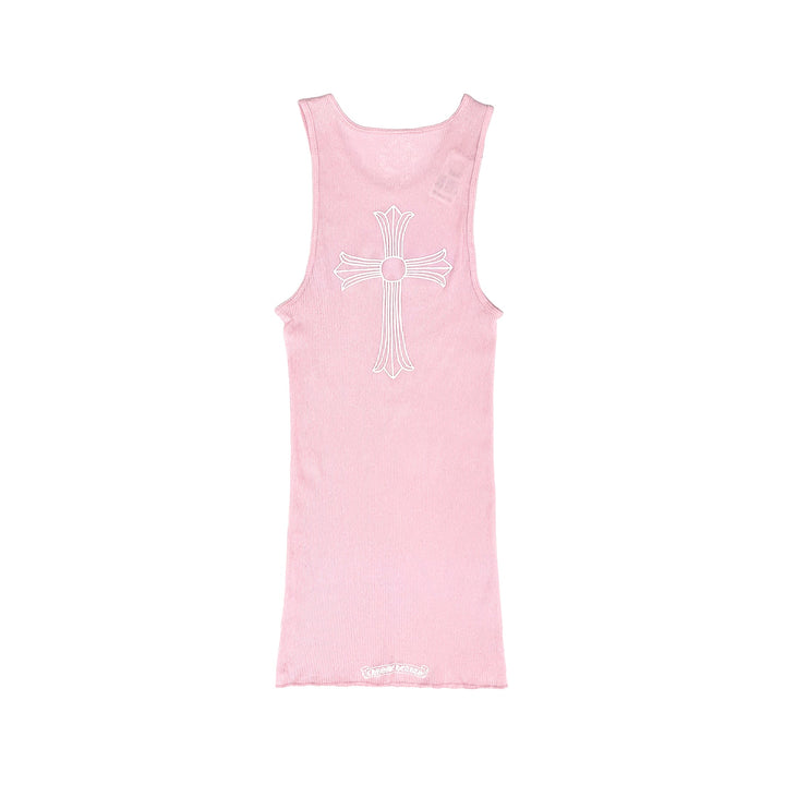 Chrome Hearts Cross T-Bar Pink Rib Tank Top - SHENGLI ROAD MARKET