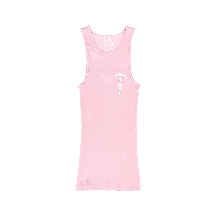 Chrome Hearts Cross T-Bar Pink Rib Tank Top - SHENGLI ROAD MARKET