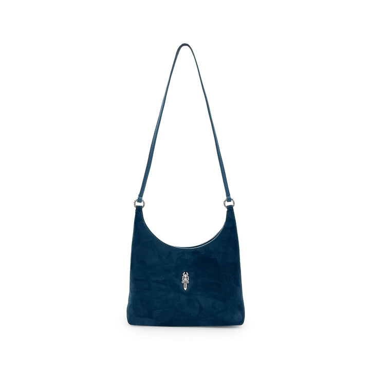 Chrome Hearts Dagger Dark Blue Suede Viv Bag - SHENGLI ROAD MARKET