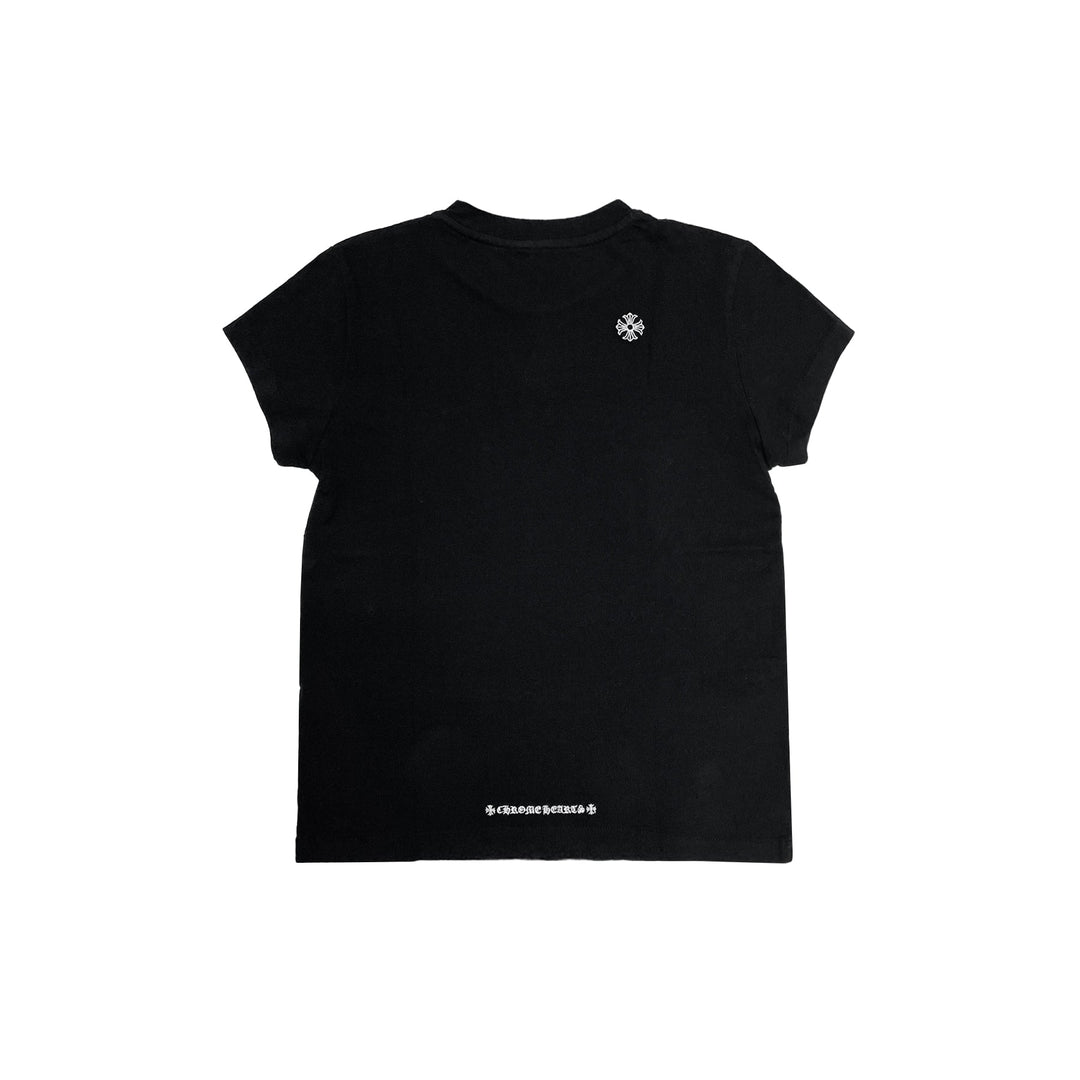 Chrome Hearts Dagger Embroidered Black Short Sleeve T-Shirt Tee - SHENGLI ROAD MARKET