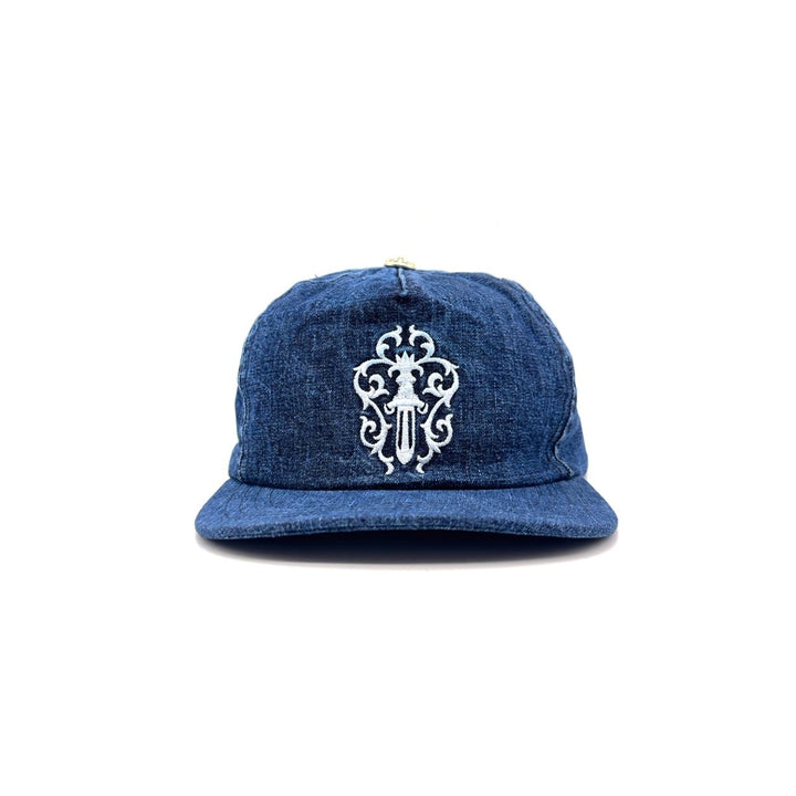 Chrome Hearts Dagger Embroidered Silver Button Denim Hat - SHENGLI ROAD MARKET