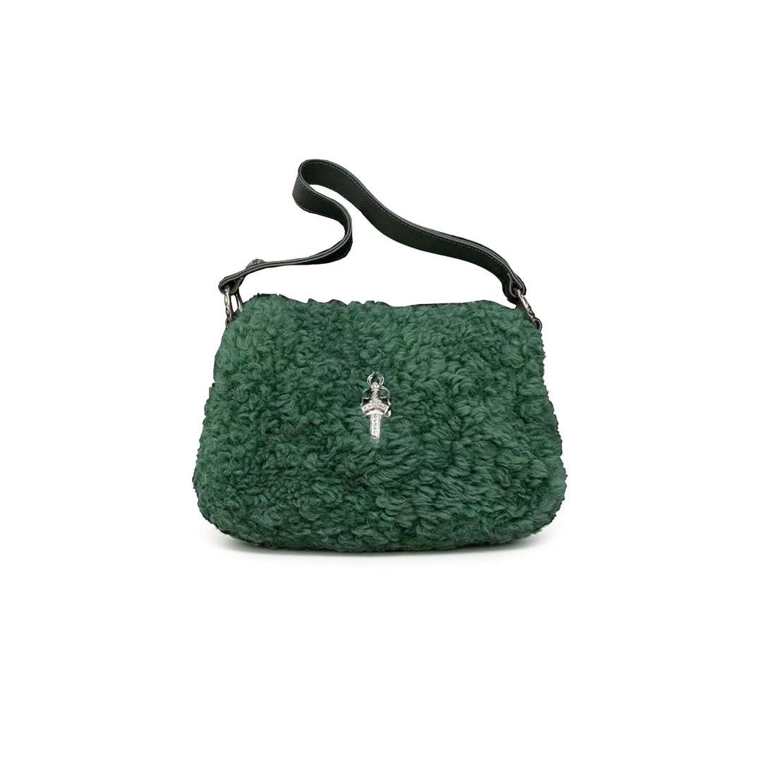 Chrome Hearts Dagger Fleece Green Chicken Nugget Bag - SHENGLI ROAD MARKET
