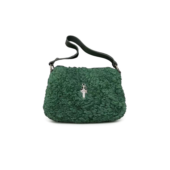 Chrome Hearts Dagger Fleece Green Chicken Nugget Bag - SHENGLI ROAD MARKET