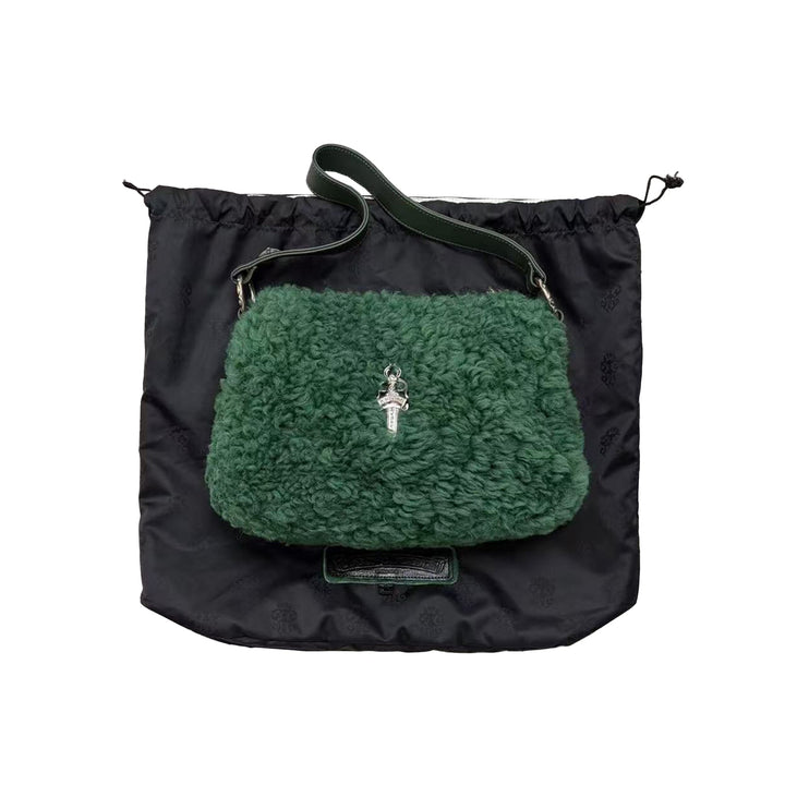 Chrome Hearts Dagger Fleece Green Chicken Nugget Bag - SHENGLI ROAD MARKET