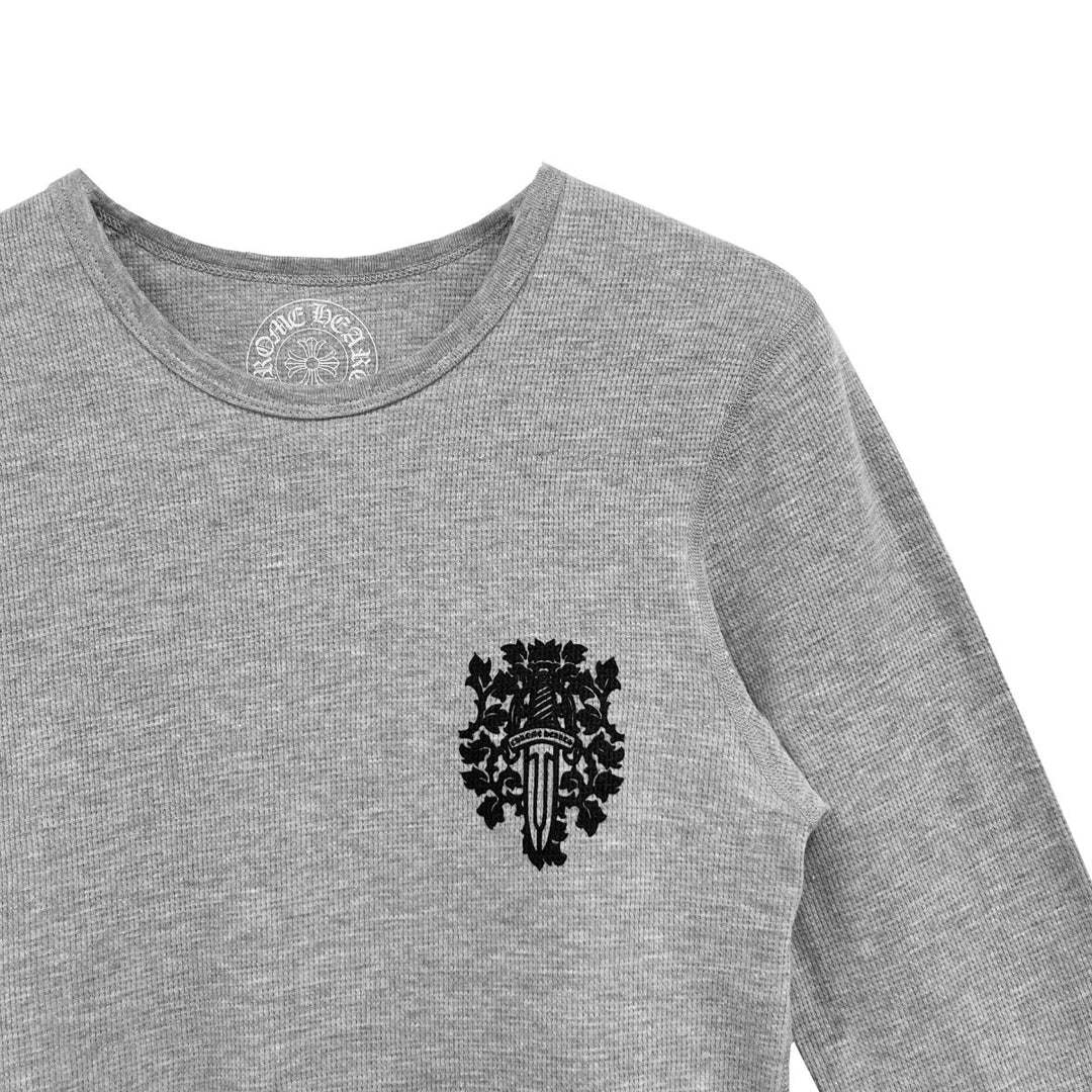 Chrome Hearts Dagger Grey Waffle Thermal Long Sleeve Shirt - SHENGLI ROAD MARKET