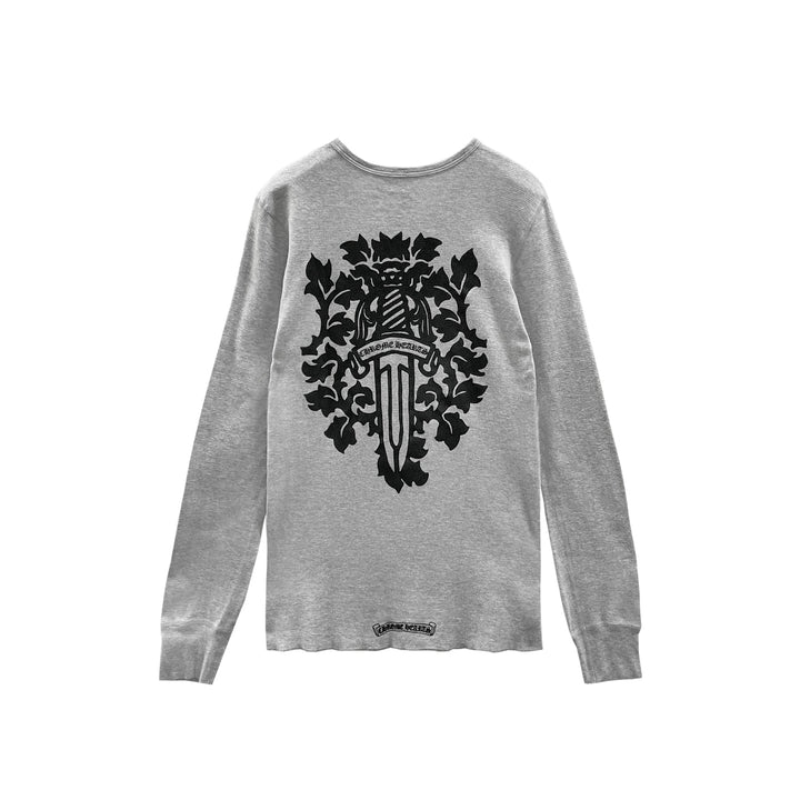 Chrome Hearts Dagger Grey Waffle Thermal Long Sleeve Tee - SHENGLI ROAD MARKET