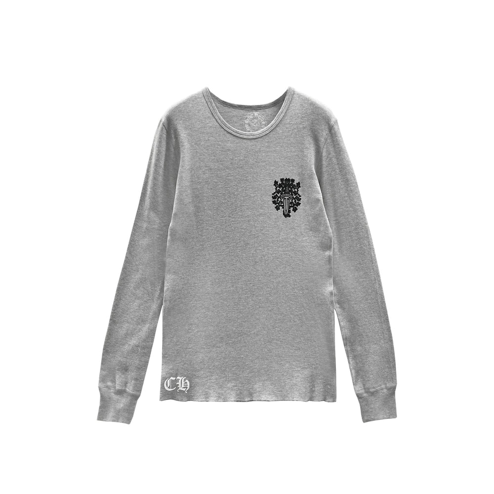 Chrome Hearts Dagger Grey Waffle Thermal Long Sleeve Tee - SHENGLI ROAD MARKET