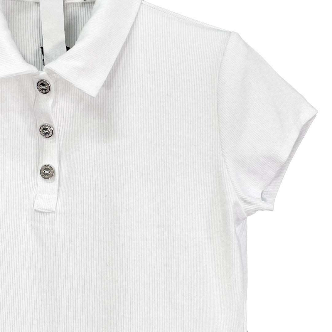 CHROME HEARTS (クロムハーツ) ダガースクリプトロゴポロTシャツ