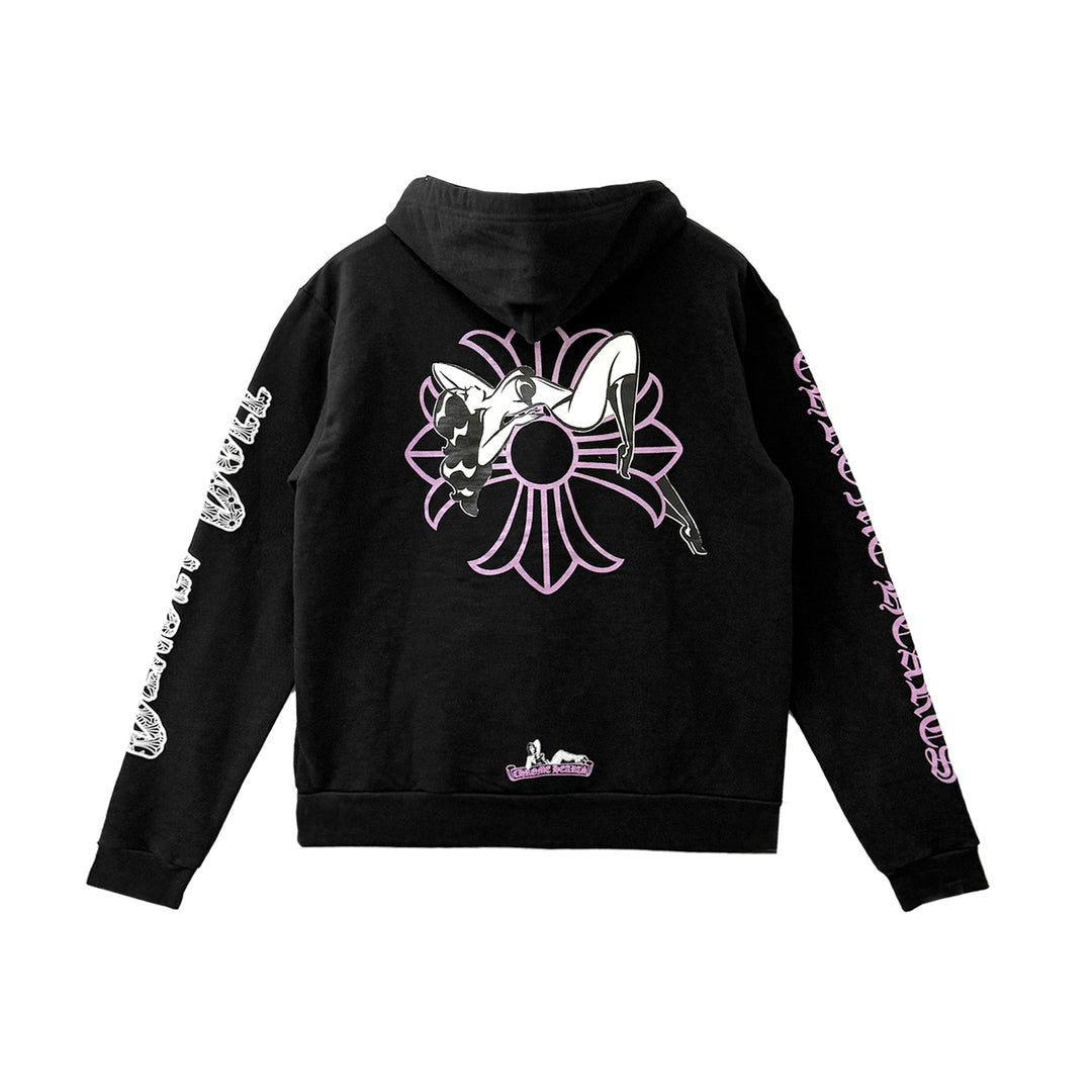 Chrome Hearts Deadly Doll Cross Graphic Pullover Hoodie - SHENGLI ROAD MARKET
