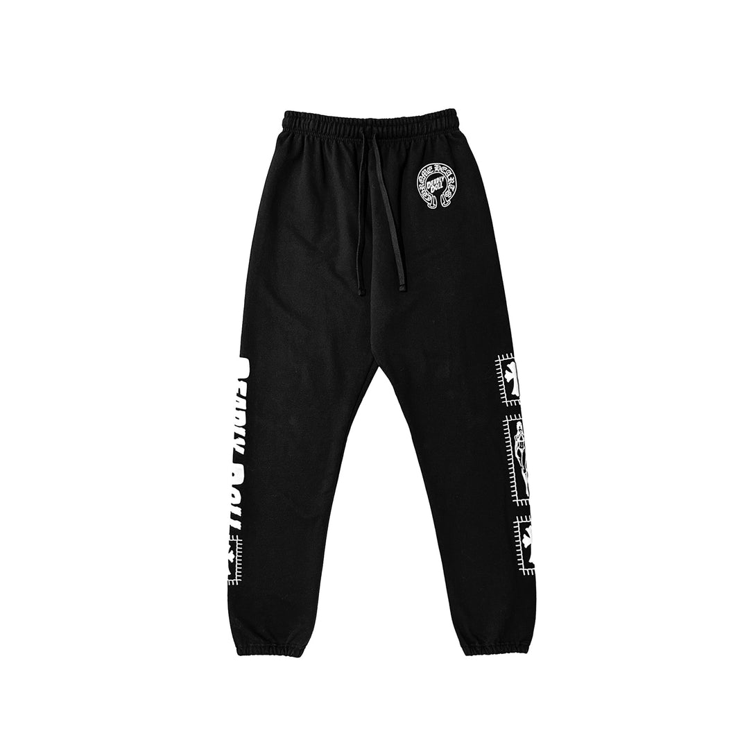 Chrome Hearts Deadly Doll Horseshoe Logo Sweatpants - SHENGLI ROAD MARKET