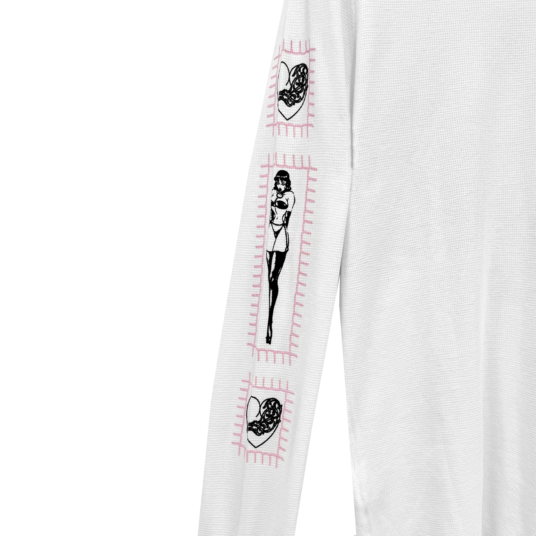 Chrome Hearts Deadly Doll Horseshoe Waffle Thermal Long Sleeve Tee