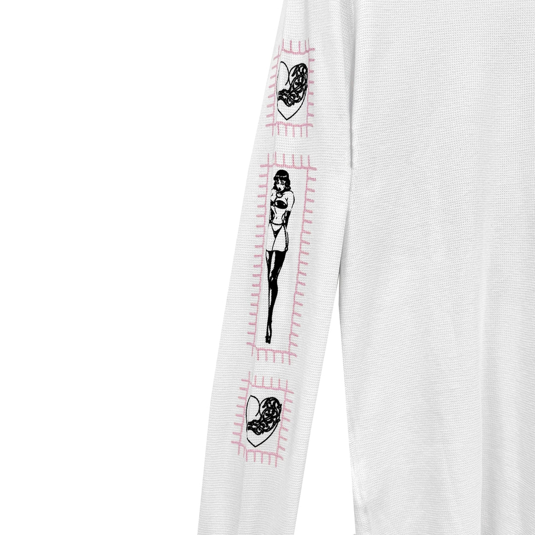 Chrome Hearts Deadly Doll Horseshoe Waffle Thermal Long Sleeve T-Shirt Tee - SHENGLI ROAD MARKET