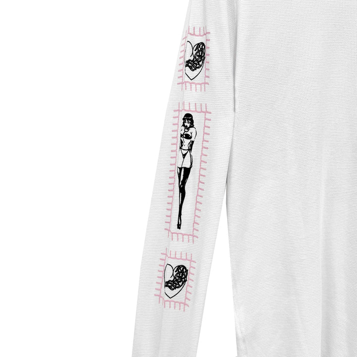 Chrome Hearts Deadly Doll Horseshoe Waffle Thermal Long Sleeve T-Shirt Tee - SHENGLI ROAD MARKET