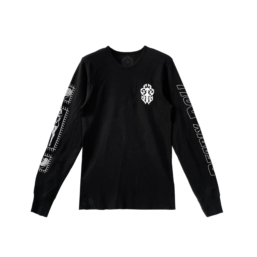 Chrome Hearts Deadly Doll Horseshoe Waffle Thermal Long Sleeve T-Shirt Tee - SHENGLI ROAD MARKET