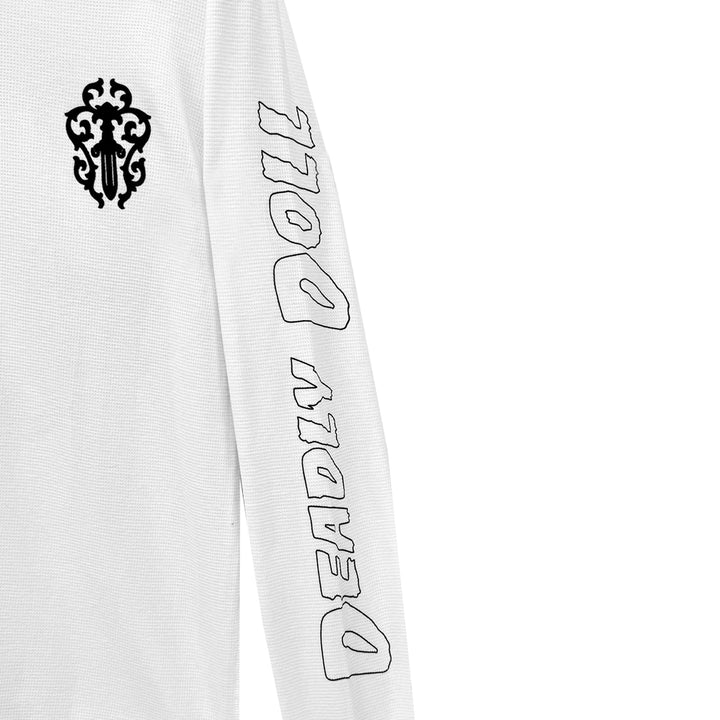 Chrome Hearts Deadly Doll Horseshoe Waffle Thermal Long Sleeve T-Shirt Tee - SHENGLI ROAD MARKET