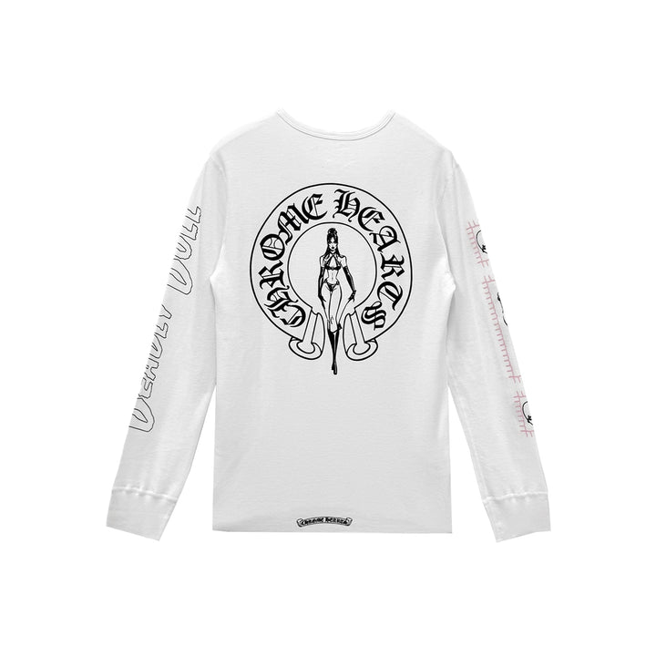 Chrome Hearts Deadly Doll Horseshoe Waffle Thermal Long Sleeve T-Shirt Tee - SHENGLI ROAD MARKET