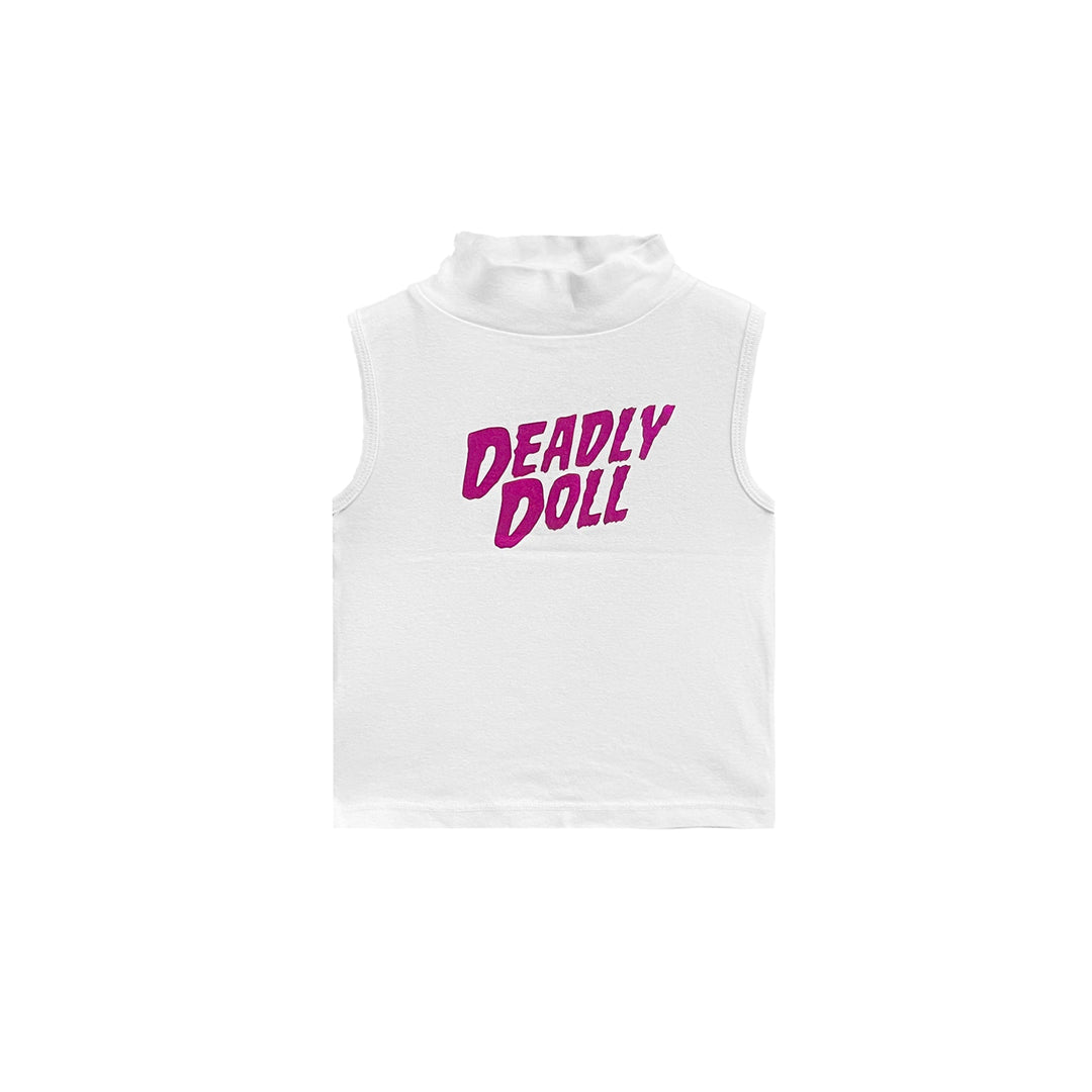 Chrome Hearts Deadly Doll Horseshoe White Tank Top - SHENGLI ROAD MARKET