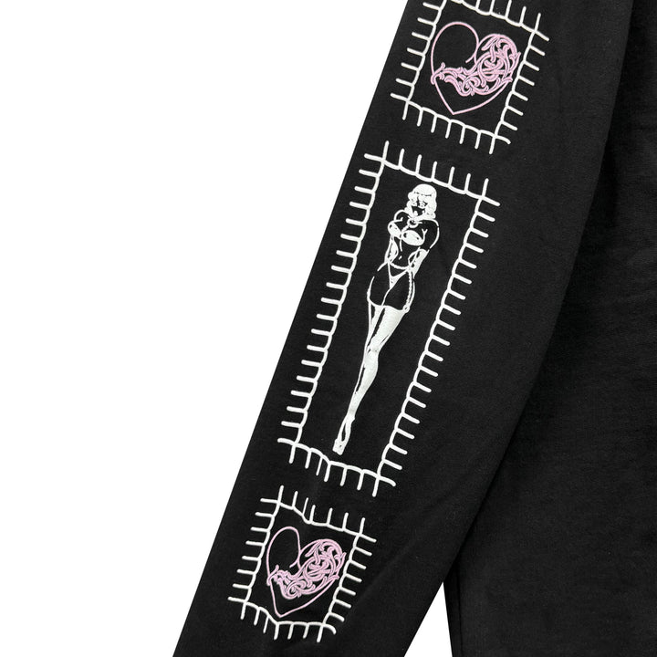 Chrome Hearts Deadly Doll Pink Dagger Logo Zip Up Hoodie - SHENGLI ROAD MARKET