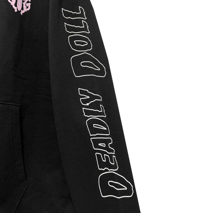 Chrome Hearts Deadly Doll Pink Dagger Logo Zip Up Hoodie - SHENGLI ROAD MARKET