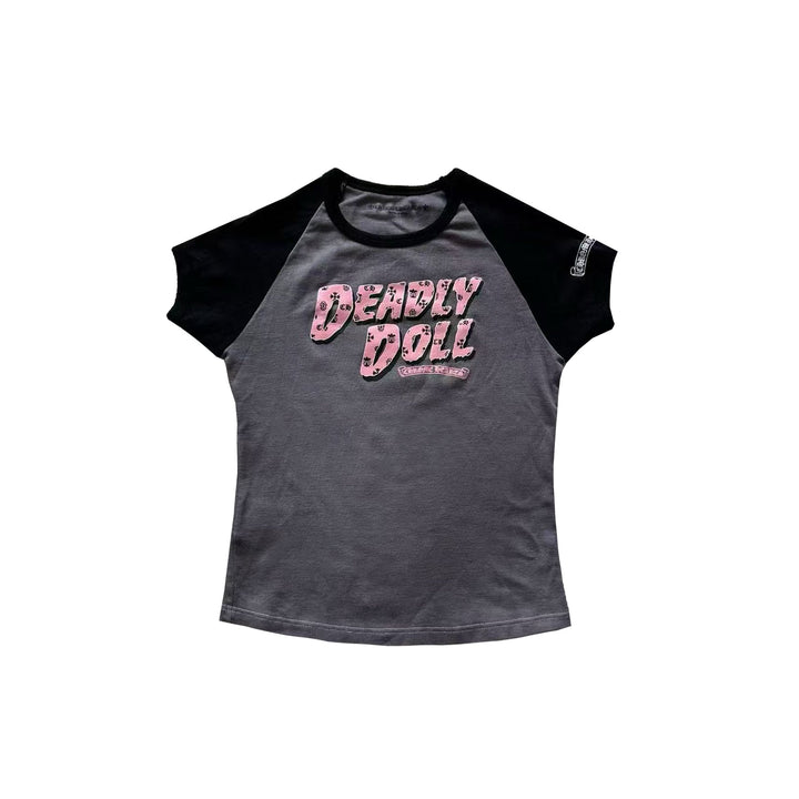 Chrome Hearts Deadly Doll Vine Heart Cropped Short Sleeve T-Shirt Tee - SHENGLI ROAD MARKET