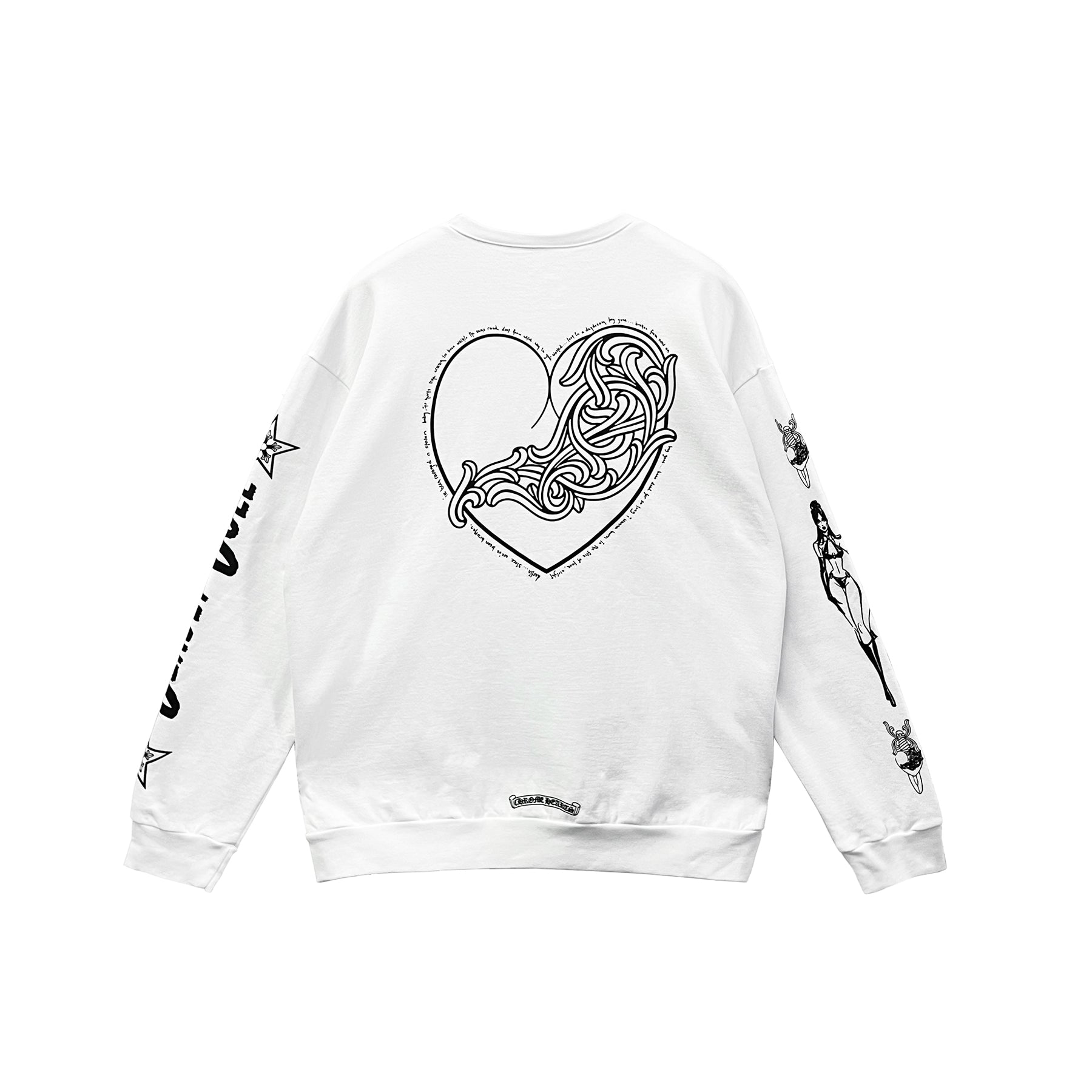 Chrome Hearts Deadly Doll Vine Heart Logo Sweatshirt - SRM