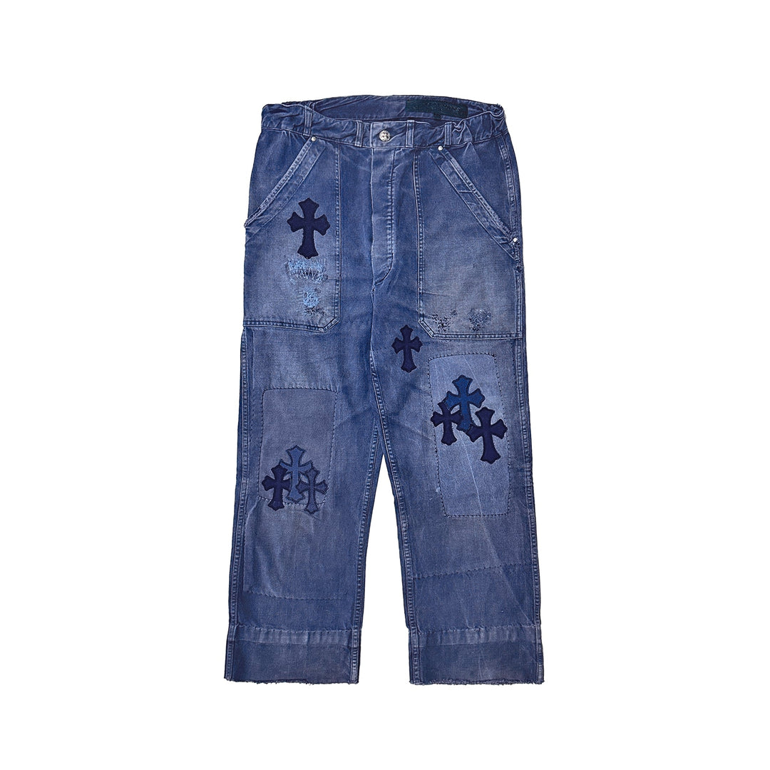 Chrome Hearts Denim Cross Patch French Work Pants - SHENGLI ROAD MARKET