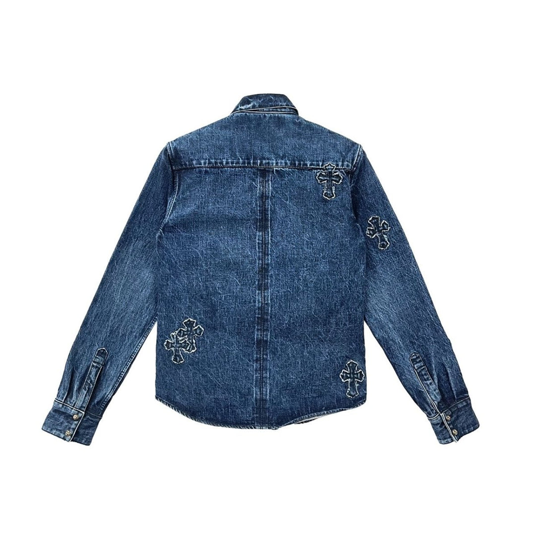 Chrome Hearts Denim Cross Shirt - SHENGLI ROAD MARKET