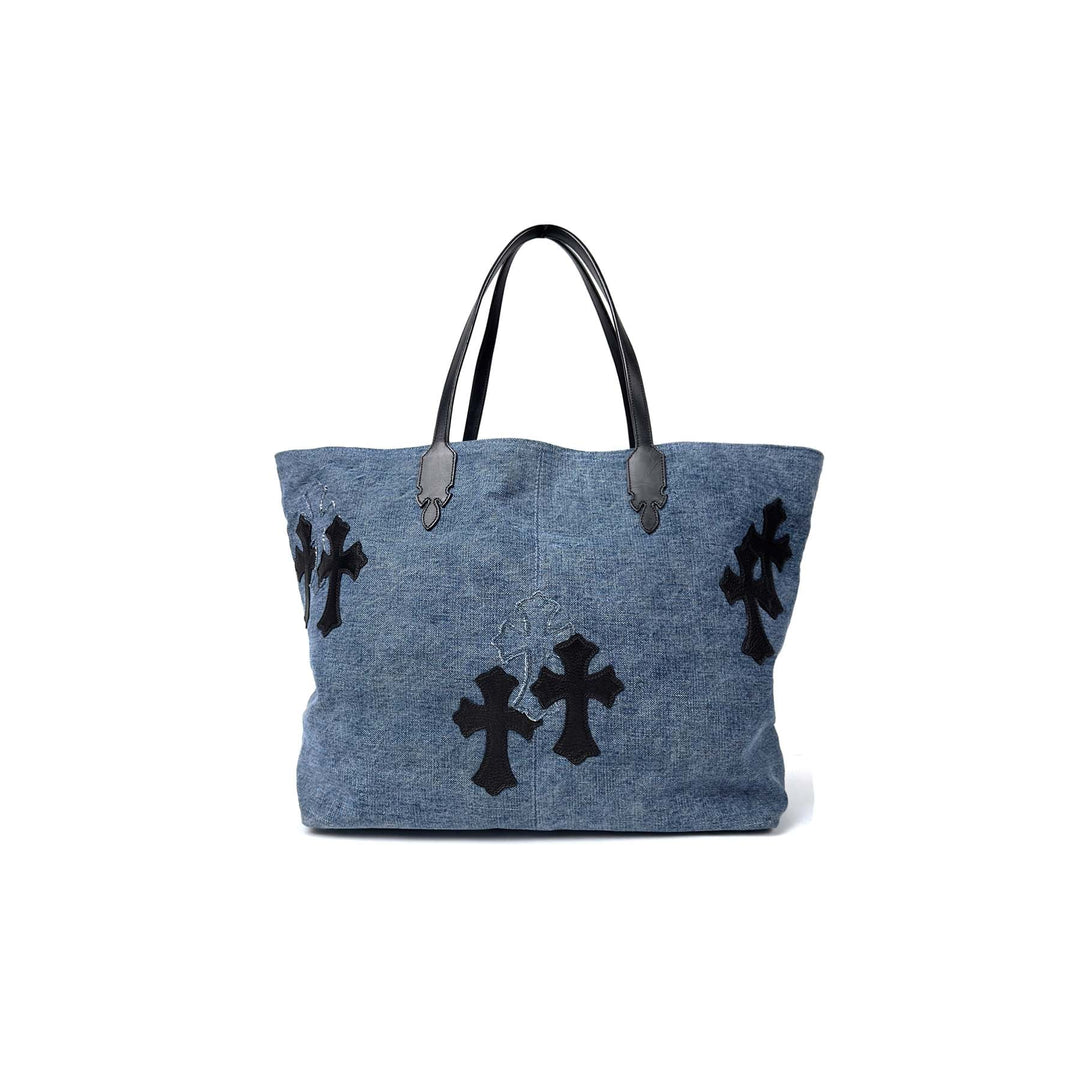 Chrome Hearts Denim&Leather Cross Patch Bag - SHENGLI ROAD MARKET