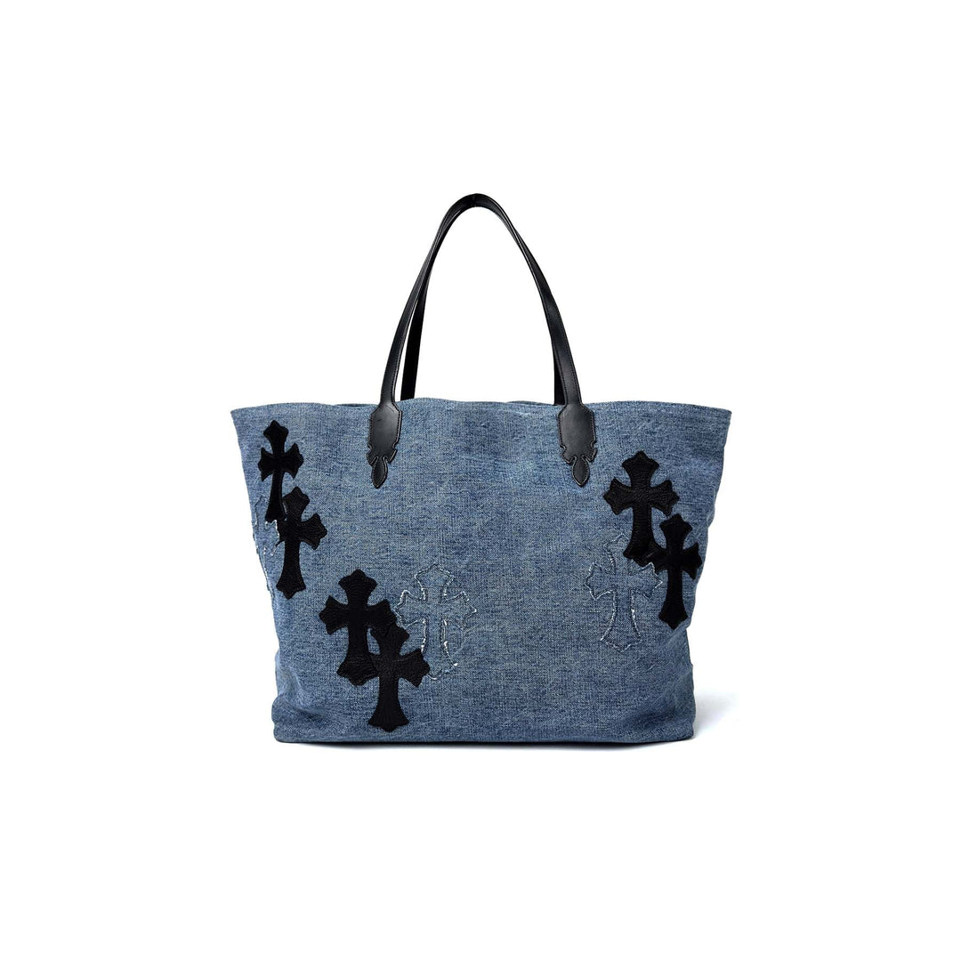 Chrome Hearts Denim&Leather Cross Patch Bag - SHENGLI ROAD MARKET