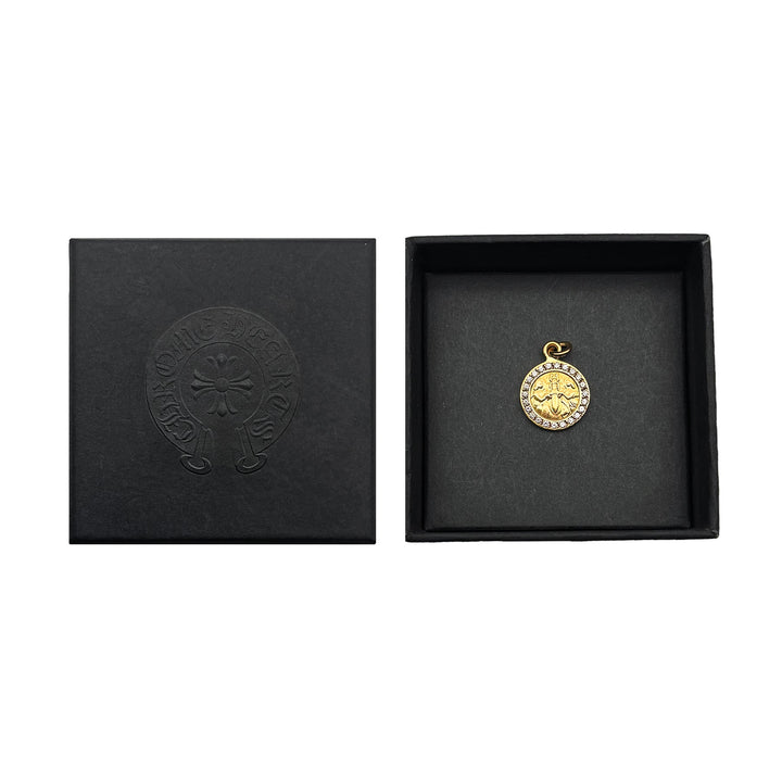 Chrome Hearts Diamond Embellished 22k Gold Angel Medal - SHENGLI ROAD MARKET