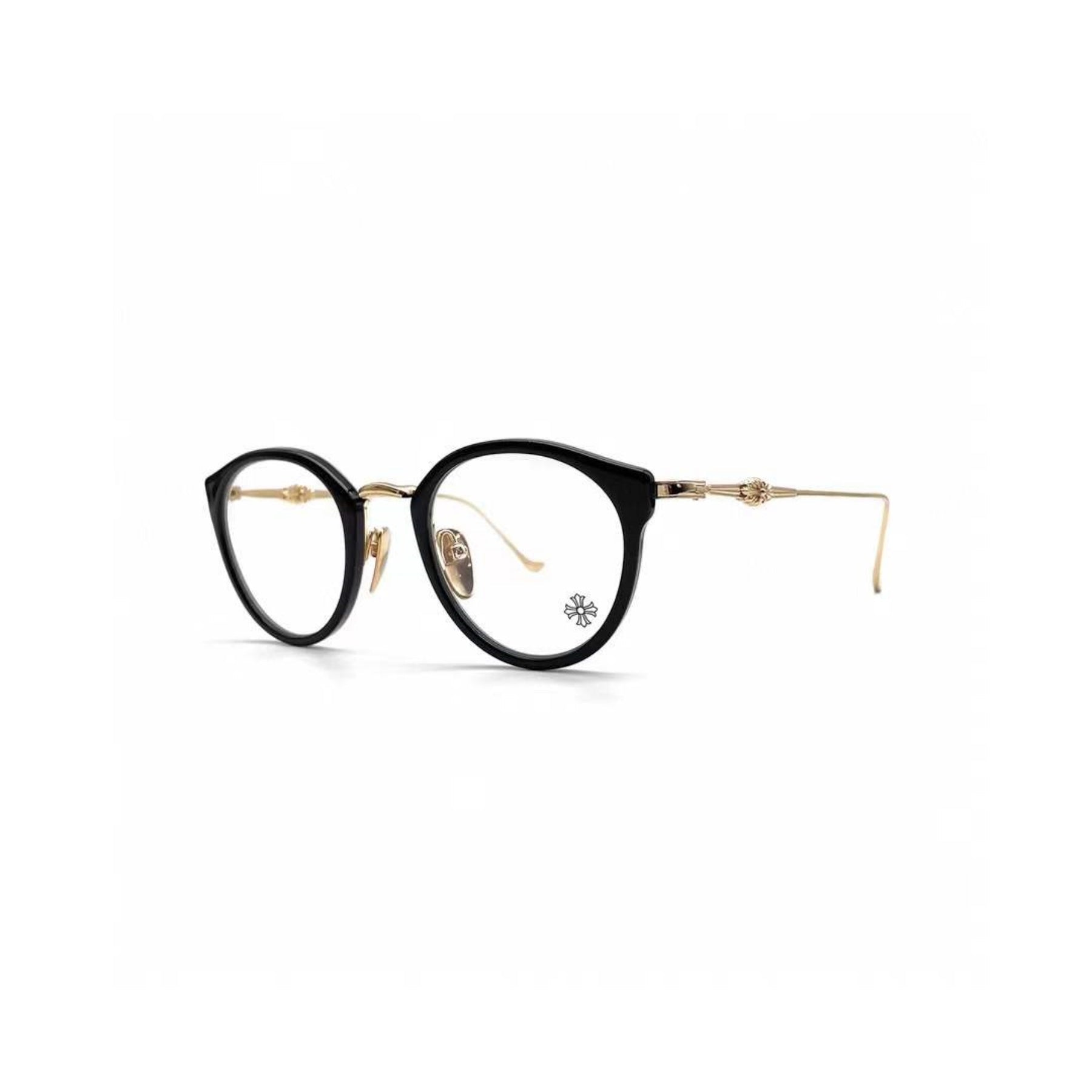 Chrome Hearts DIG BIG BK/SS Black&Silver Glasses Frame - SRM