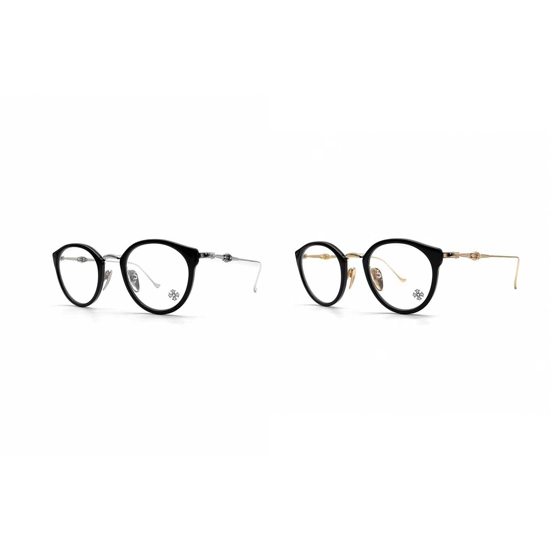 Chrome Hearts DIG BIG BK/SS Black&Silver Glasses Frame - SRM