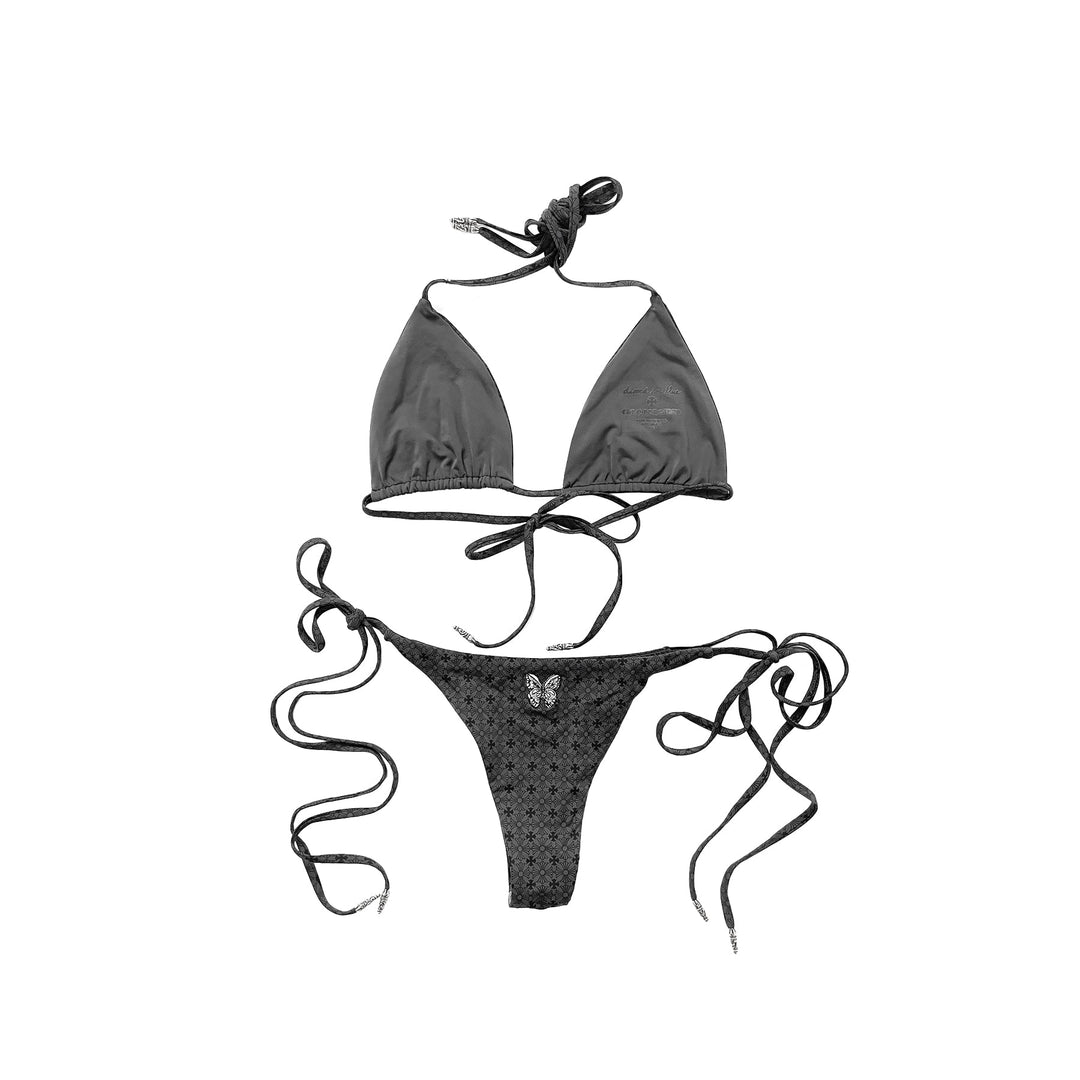 Chrome Hearts Dipped in Blue Black Bikini Set - SHENGLI ROAD MARKET