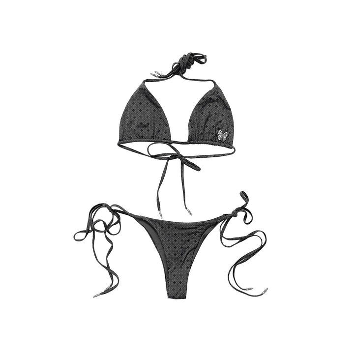 Chrome Hearts Dipped in Blue Black Bikini Set - SHENGLI ROAD MARKET