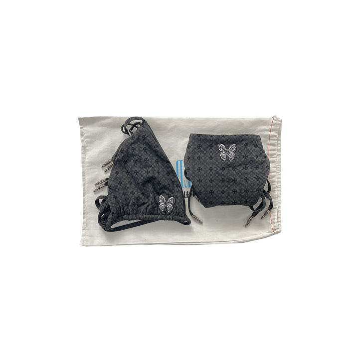 Chrome Hearts Dipped in Blue Black Bikini Set - SHENGLI ROAD MARKET