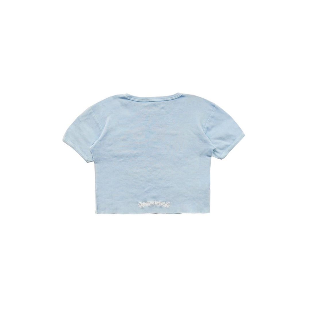 Chrome Hearts Dipped in Blue Cropped Tee - SHENGLI ROAD MARKET