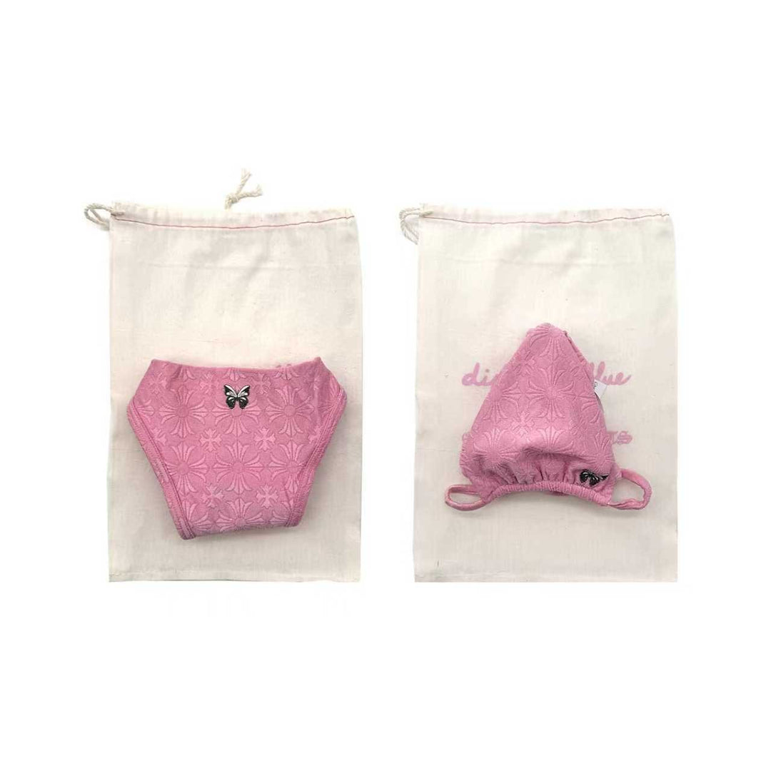 Chrome Hearts Dipped in Blue Pink Bikini Set - SHENGLI ROAD MARKET