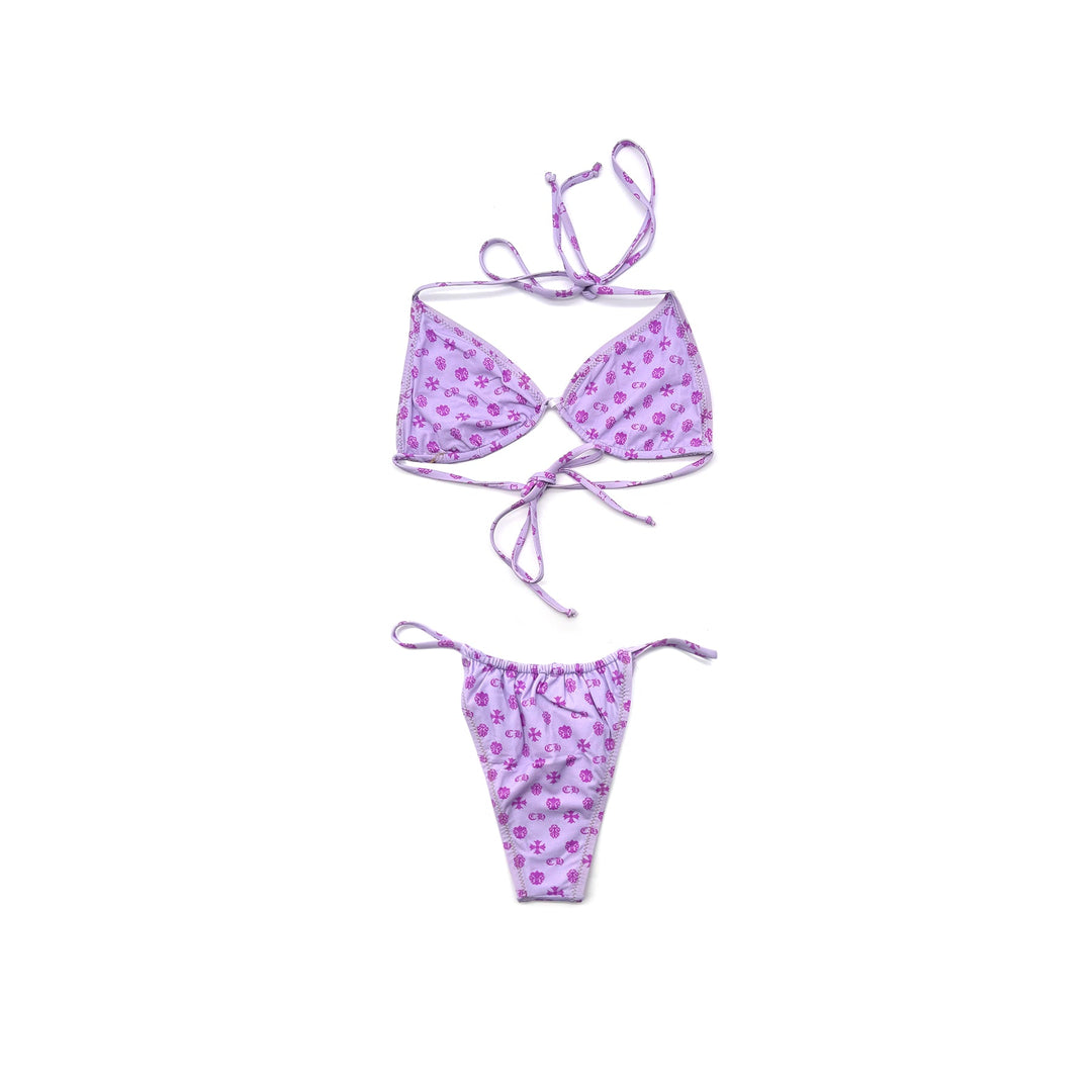 Chrome Hearts Dipped in Blue Purple Bikini Set - SHENGLI ROAD MARKET