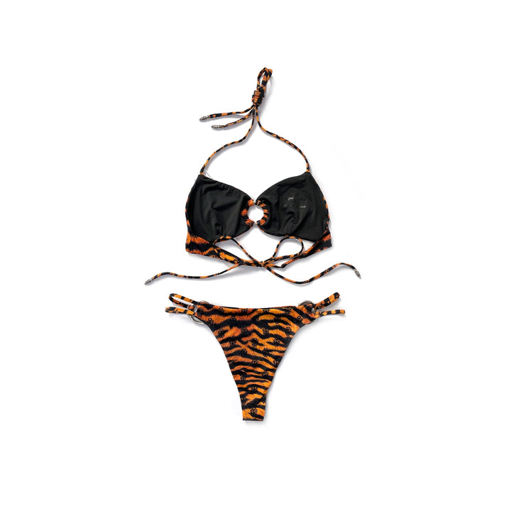 Chrome Hearts Dipped in Blue Tiger Print Dagger Bikini Set - SHENGLI ROAD MARKET