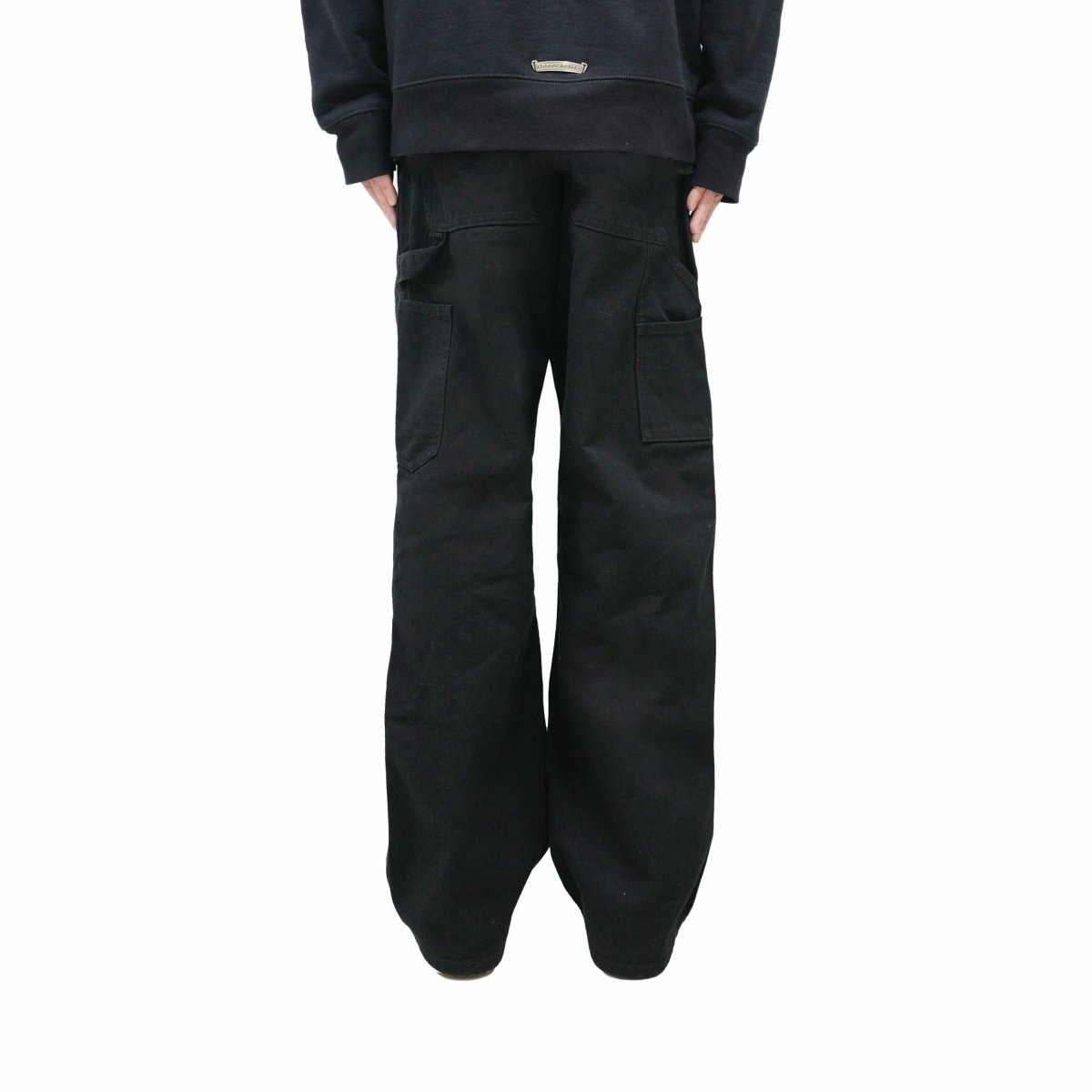 Chrome Hearts Double Knee Carpenter Black Canvas Pants - SRM