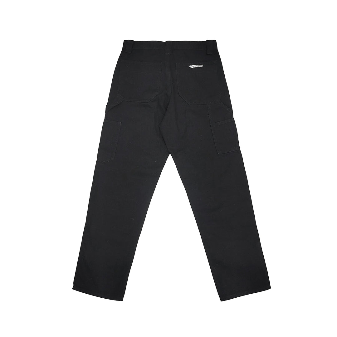 Chrome Hearts Double Knee Carpenter Black Canvas Pants - SHENGLI ROAD MARKET