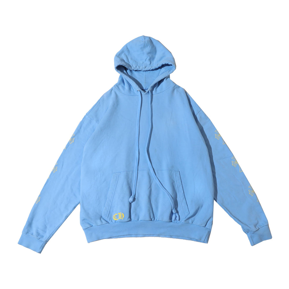 Chrome Hearts Drake CLB Yellow Graffiti Blue Pullover Hoodie - SHENGLI ROAD MARKET