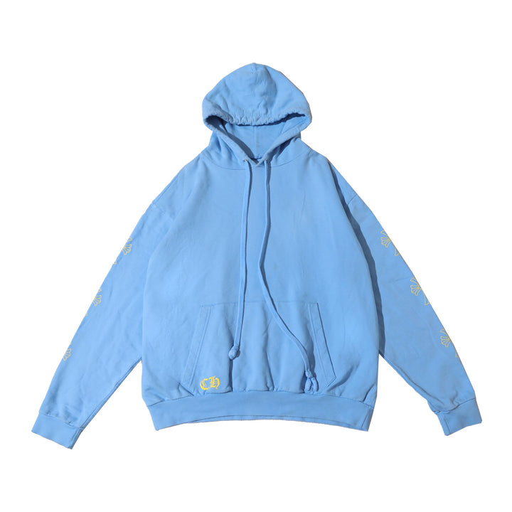 Chrome Hearts Drake CLB Yellow Graffiti Blue Pullover Hoodie - SHENGLI ROAD MARKET