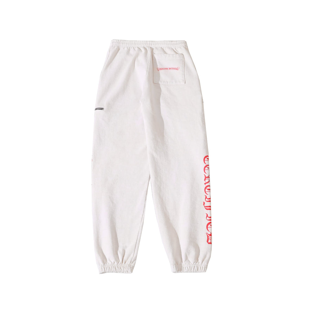 Chrome Hearts Drake F&F Vine Heart White Sweatpants - SHENGLI ROAD MARKET