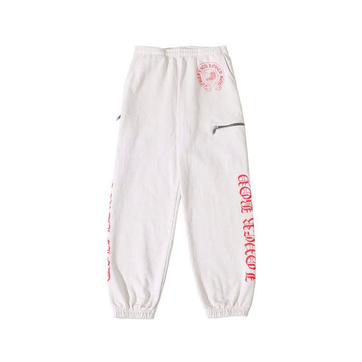 Chrome Hearts Drake F&F Vine Heart White Sweatpants - SHENGLI ROAD MARKET