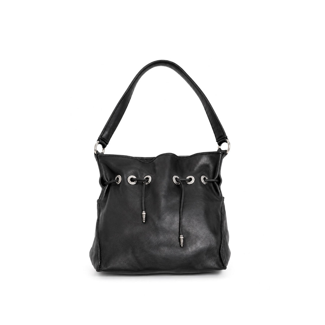 Chrome Hearts Drawstring Leather Shoulder Bag - SHENGLI ROAD MARKET