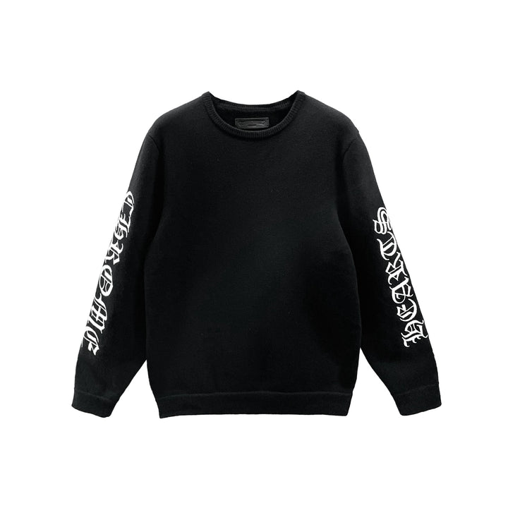 Chrome Hearts Embroidered Black Cashmere Sweater - SHENGLI ROAD MARKET