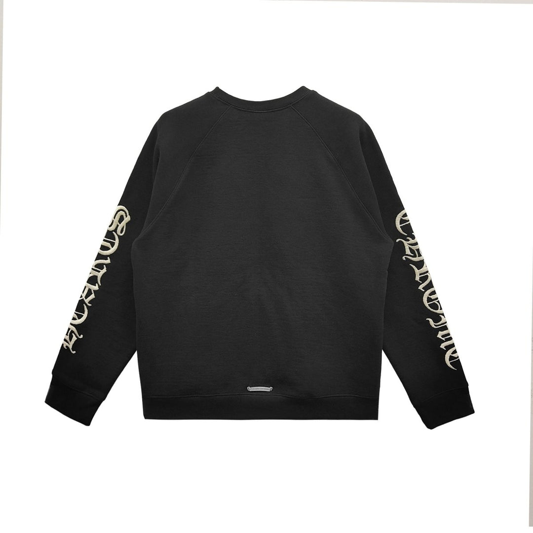 Chrome Hearts Embroidered Black Sweatshirt - SHENGLI ROAD MARKET